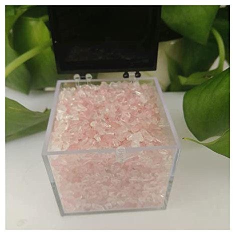 TANYAZ Natürlicher rosa Rosenquarz-Kristall-Kies-Stein, Steinsplitter, heilende Natursteine ​​und Mineralien, schön