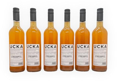 UCKA Apfelsaft, wie früher - aber für heute! - 100% Direktsaft aus alten Apfelsorten - Alkoholfrei, vegan, ohne Zuckerzusatz (inkl. Pfand - 6 x700ml)