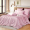 Boqingzhu Bambus Bettwäsche 155×220cm Rosa Pink Uni Einfarbig Einzelbett Luxus Lyocell Seide Bettwäsche Set Bettbezug mit Reißverschluss und 2 Kissenbezüge 80x80cm