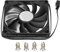 Ventilador de Refrigeración de 80 X 80 X 10 Mm, Ventilador de Chasis de Regulación de Velocidad Inteligente PWM Ultradelgado de 4 Pines con Bolsa de Tornillos, Ventilador de