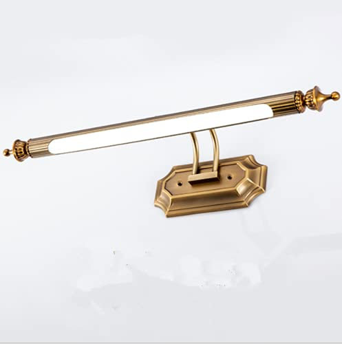 SSNCcNC LED Vintage Spiegelleuchte Europäischen Wandleuchte Spiegelschrank Leuchte 10W Modern Badleuchte Spiegellampe Badlampe Wasserdicht Neutrales Licht 4500K Bilderleuchte L:57CM