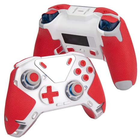 TALONGAMES Controller-Griffband, kompatibel mit Flydigi Apex 4, rutschfest, schweißabsorbierend, strukturiertes Haut-Set, für Controller, Griffe, Tasten, Auslöser (klassische Version – Rot)