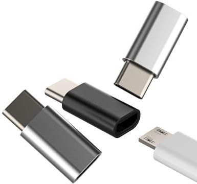 Adaptador Micro USB a USB C (3Pack) para Apple iPhone 15 compatible con Samsung Convertidor MicroUSB Hembra Tipo Macho Cable Conector Carga Adaptadores Mini Type-C Enchufe Tablet to-tp