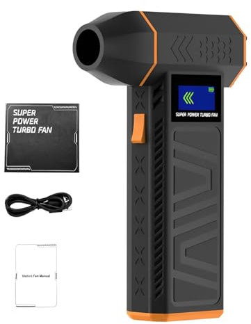 Ailan Compressed Air Duster, 130000 RPM Electric Air Duster with digital display,4 speed adjustable,2 IN 1 Super power Mini Jet Blower for Cars, PC Material Dust Removal (Without dust suction nozzle)