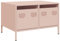 vidaXL Mobile TV Rosa 68x50x43,5 cm in Acciaio Laminato a Freddo, Supporto TV, credenza TV, Mobile HiFi, Mobile Porta TV, Porta TV