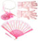 DIKACA 1 Set Children's Party Makeup Birthday Party Supplies Tea Hats for Tea Party Dresses for Tea Party Outfit Cups Necklace Prop Tea Party Accessories Fabric Pink
