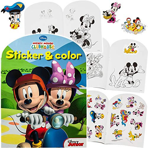 alles-meine.de GmbH 32 Seiten großes XL Malbuch - A4 - Mickey & Minnie Maus - mit vielen Sticker & Aufkleber - Dickes Kindermalbuch - für Stifte & Wassermalfarben - Bastelbuch ..