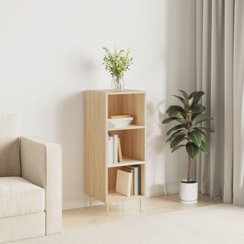 Xichuzi Aparador de Madera de ingeniería Roble Sonoma 34,5x32,5x90 cm, Aparadores para Salon, Aparador Entrada Recibidor, Aparador Cocina, Vitrinas para Salon, Muebles Auxiliares