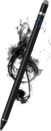 Stylus Pen,Pencil Compatible for iOS, Android, iPad Air/Pro/Mini 2/3/4 and More, Rechargeable Pen for Tablet Black