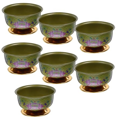 MAGICLULU 7pièces Lot de Coupes Offrande Bouddhiste Coupes à Eau Relaxation Récipients Offrande Décoratifs pour Temples et Maison