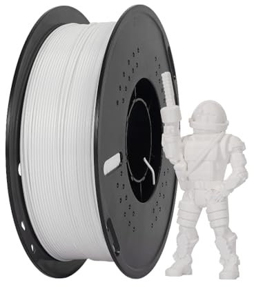 Kingroon RAPID PETG 1,75 mm 3D-Drucker-Filament, Hochgeschwindigkeitsdruck, robuster Riss für FDM-Drucker (Weiß)