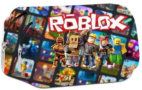 JXBBAAC Robllox Federmäppchen, Robllox Mäppchen Reißverschlüssen Cartoon Federtasche Große Kapazität Mäppchen Stiftetasche Schlamperbox Bleistifttasche Schulmäppchen Organizer für Büro Schule