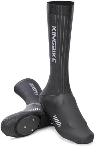 KINGBIKE Überschuhe Fahrrad Schuhüberzieher MTB Rennrad Überschuhe Überzieher Schuhe Cycling Shoecovers Atmungsaktiv und Bequem Für Erwachsene Jugend Herren Damen (42-45)