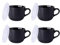 GBHOME Ceramic Soup Mugs with Lid, 700 ml Soup Cups with Hanlde for Coffee,Cereal,Salad,Noodles,Tea,Soup Bowls Cups,Microwave &Dishwasher Safe, Set of 4, Multi-Color with Vented lid