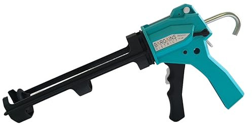 Bargains District Pistolet à mastic professionnel double mode (anti-goutte et conventionnel) avec poussée 10:1, 135 kg (1350N), support rotatif à 360 degrés, couteau de coupe intégré pour cartouches