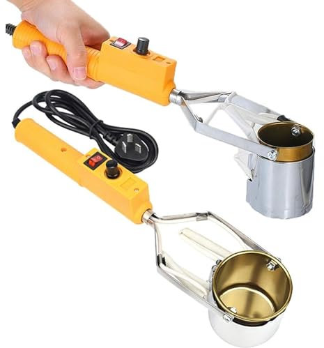 Hand-held Lead Melting Pot, Portable Melting Furnace Soldering Crucible, 500/1500/3000g Capacity for Casting Tin, Electrical Soldering Tools Soldering Supplies, for Melting Tin Lead Glue Wax 500G