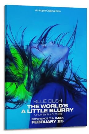 STFHRTFGGH Billie Eilish Filmposter, dekoratives Gemälde, Leinwand, Wandposter und Kunstdruck, moderne Familienschlafzimmer-Dekoration, Poster, 30 x 45 cm