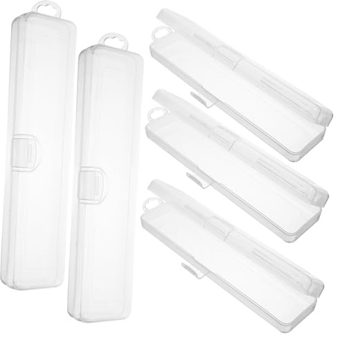 DECORNIJIA 5 Stück-pack Make Up Pinsel Aufbewahrungsbox aus Robustem Pp Material Kompakt und Praktisch für Reise mit Großem Fassungsvermögen