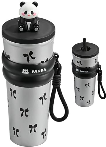 Tumbler con coperchio e paglia da 700 ml/24 once in acciaio inossidabile bottiglia di acqua a prua con corda di carriera a perdita di perdite da viaggio per donne per donne bevande calde fredde