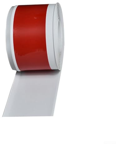 Honseadek Plinthe en plastique flexible et étanche en PVC pour 3 m x 8 cm, pièces décoratives pour installation de sol en blanc et gris (blanc)