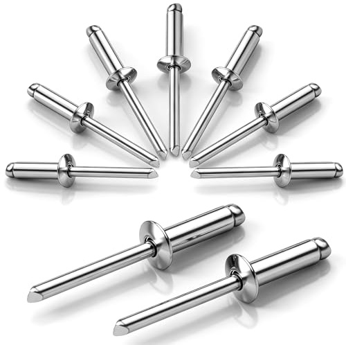 100 stycken 304 rostfritt stål blindnitar (4,8 mm x 16 mm)