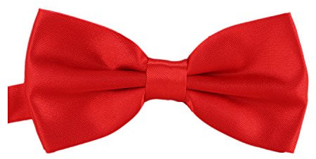 Sophie & Jules Fliege Schleife gebunden und verstellbar mit Hakenverschluß 12 x 6 cm Rot