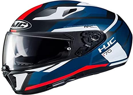 HJC Helmets Unisex – Erwachsene Nc Motorrad Helm, Schwarz/Blau/Weiss/Rot, XS
