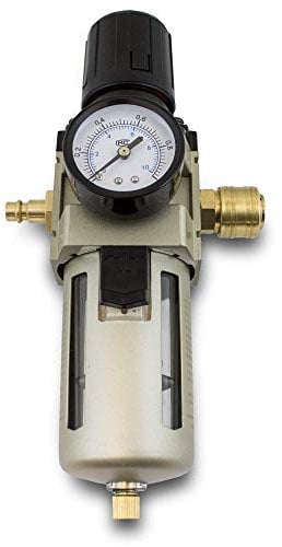 BITUXX® Druckluft Wartungseinheit 1/2 Druckminderer Wasserabscheider Öler Filter 1/2 Zoll 10 Bar für Kompressoren & Druckluftleitungen inklusive Steckkupplung 1/2 Zoll