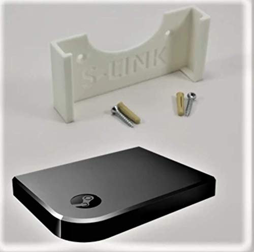 Steam Link Wall Mount Wall Bracket Under Desk Holder (White)