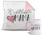 Geschenkset für die Weltliebste Mama - Tasse und Kissen - Altrosa/Verwandte/Geschenk-Idee/Liebling/Familie