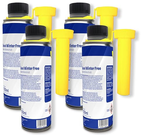 Mr.Perfect® - Winterfree für Diesel | 4x250ml Diesel Additiv | Hoch ergiebig 1:200 | Frostschutz bis -33 Grad | Diesel Frostschutz für Dieselmotoren & Heizsysteme | Fließverbesserer