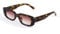 Long Keeper Sonnenbrille Damen Vintage Rechteckig 90s Retro Sonnenbrille Für Damen Herren Mit Uv Schutz (Leopard/Braun)