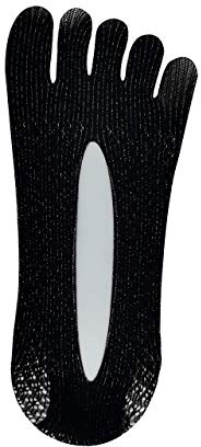 Ortho Toe Compression Socks Sommer 2021,Damen Zehensocken No Show Full Five Fingersocken Low-Cut Liner Socken,Liner Rutschfeste versteckte unsichtbare Socken für Flats Boat Sneaker mit Gel Tab (A)