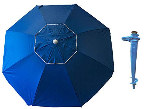 Sombrilla playa inclinable 200 Cm hierro y poliéster protección UV con pincho