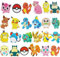 Herber 24 PCS 5D DIY Diamantmalerei Aufkleber Kit für Kinder Pokemon Diamantmalerei Mosaik Aufkleber Art Kits nach Zahlen für Kinder Anfänger