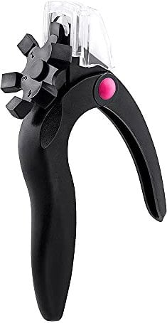 JZF Acrylic Nail Clipper, Professional Adjustable Stainless Steel Artificial Nail Clipper, Gel False Nails Tips Cutter for Nail Art Manicure Tool (Black)