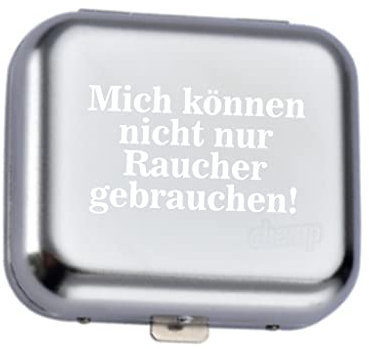 Geschenke-Macher Taschenaschenbecher graviert mit Spruch: Mich können nicht nur Raucher gebrauchen!