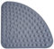 Tapis de douche antidérapant anti-bactérien anti-moisissure quart de cercle Tapis pour baignoire d'angle avec ventouses pour douche (54 cm x 54 cm, gris)