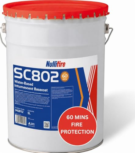 Nullifire SC802 Water Based 1hr Intumescent Steel Paint 5ltr, White