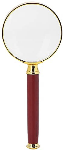 10X Handheld Lupe, Lektüre Lupe Antike Lupe Linse mit klassischem Vintage Holzgriff Design (2,05 Zoll)