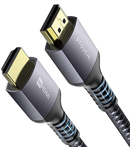 Stouchi 8K HDMI Cable 7.5m CL3 In Wall Plenum-Rated High Speed Ultra HD 48Gbps Cord support 8K60 4K120 eARC RTX 3090 HDR10 4:4:4 HDCP 2.2&2.3 Dolby Compatible with PS5,Xbox Series X,LG TV