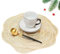 Lot de 6 Sets de Table en PVC lavables Antidérapant Résistant à l'usure à la Chaleur, Facile à Nettoyer et Stocker, Fleur (Or)