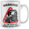 Purple Print House Tasse mit Aufschrift Warning Will Talk About Lorries, lustige Kaffeetasse, Trucker-Geschenke für ihn, LKW-Fahrer, Geburtstagsgeschenk, Einheitsgröße, Weiß