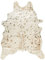 Kunstfell Teppich Kuhmuster beige mit goldenen Sprenkeln 150x200 cm Bogong