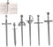 Luxylei Antique Schwerter Messer Lesezeichen 6pcs Metall Lesezeichen Anhänger Zauberbuch Clips Marker Handwerksmittel DIY -schmuck Herstellung