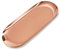 MengH-SHOP Schmuck Tablett Ovale Ablageschale Edelstahl Buffet Platte für Kosmetik Süßigkeiten Snack Kaffee Butter Schlüssel Kerzen Roségold