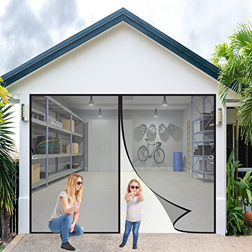 Magnet Moskitonetz Tür 285x180cm Winddichtes Design Magnetischer Fliegenvorhang Fliegengitter Tür Insektenschutz für Terrassentür Wohnzimmer, Anthrazit Anpassbare