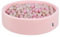 KiddyMoon Rund Bällebad Bällepool 120X30cm/300 Bälle ∅ 7Cm Ballgruben Bunten Bällen Für Babys Spielbad Kleinkinder, Hergestellt In Der EU, Pink:Pastellbeige/Puderrosa/Perle