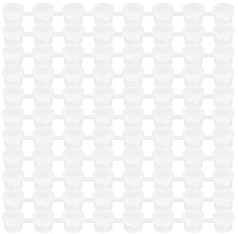 NIZEAMI 100 Pcs Empty Paint Strips 800 Pots With Lids - Clear Containers for Arts and Crafts, 3ml/ 0.1oz