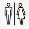 codiarts. Türschild 3D | Toilette | WC - Gäste WC | Bad | Acrylglas Laser geschnitten | selbstklebend (WC-Gender01)